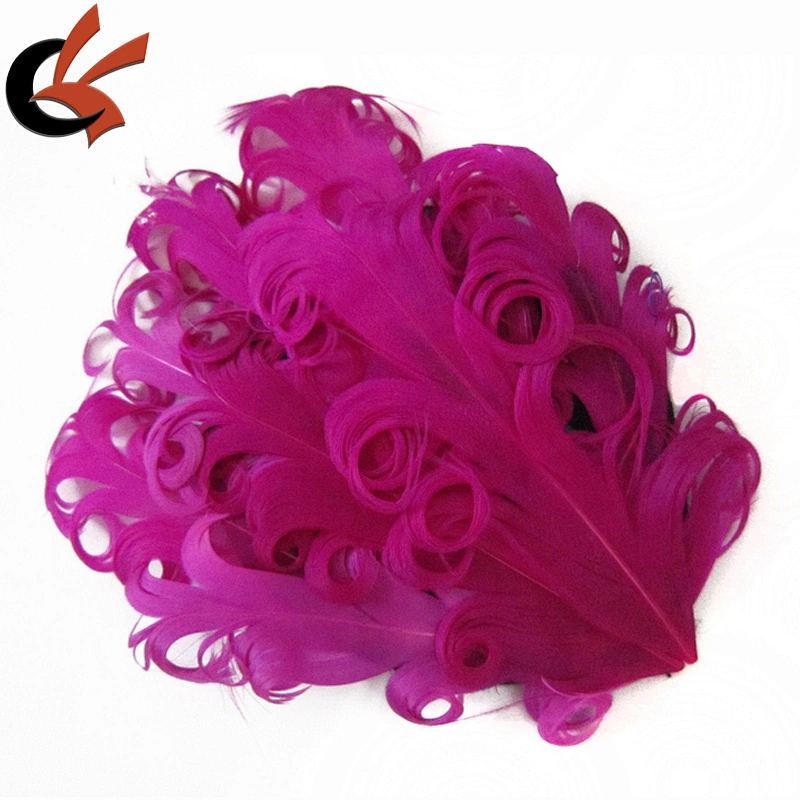 Solid Color Nagorie Curly Goose Feather Pads for Hairband
