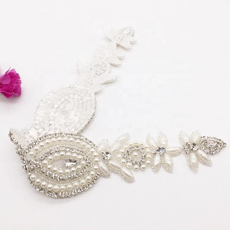 New Euramerican Bohemian Women Wedding Crystal Applique Rhinestone Pearl Hairbands Trims