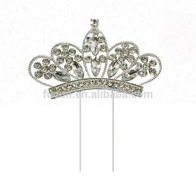 sparkly pink rhinestone acrylic crown wedding cake decorative cake topper