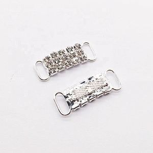 Cheap Bulk Bikini Accessories Factory rhinestone swimwear bra buckle bikini connectors