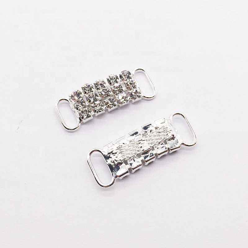 Cheap Bulk Bikini Accessories Factory rhinestone swimwear bra buckle bikini connectors