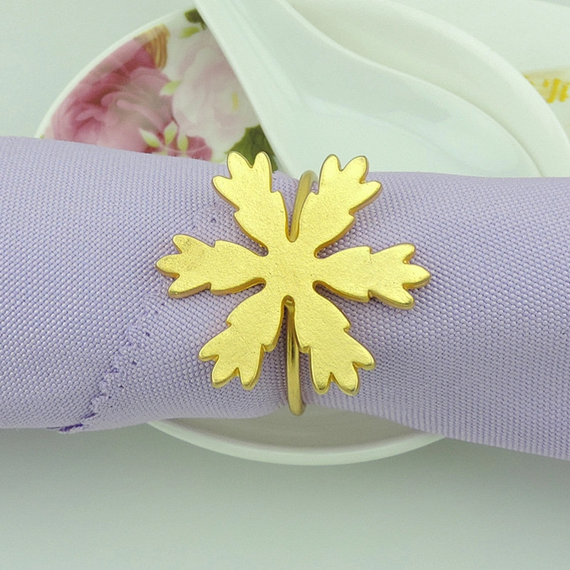 Gold/Silver Snowflake Metal Napkin Rings