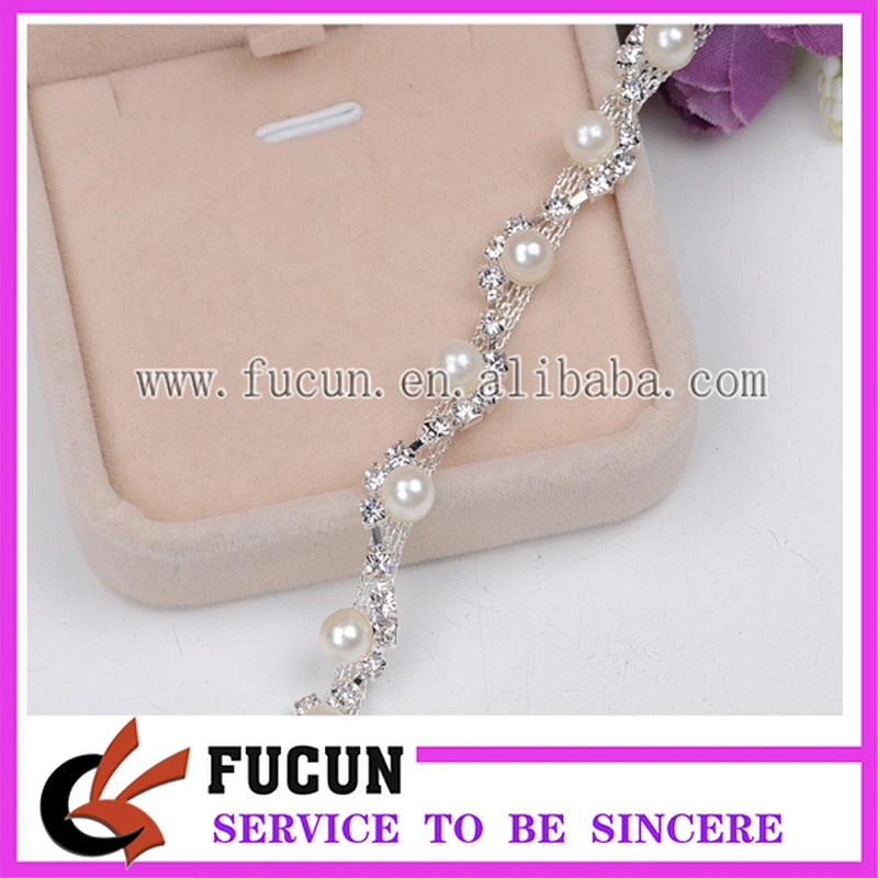 Wedding Waist Belt Beaded Rhinestone Trims/Headband Pearl Beaded Trims Chain