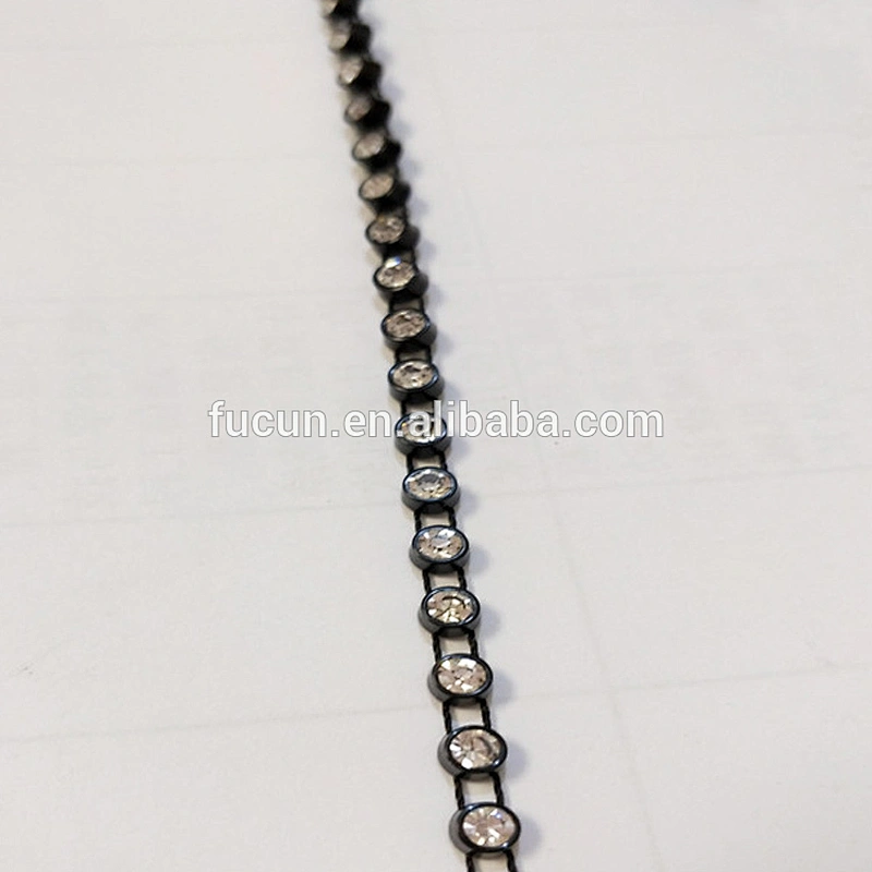 wholesale cheap plastic colorful rhinestone banding chain trimming