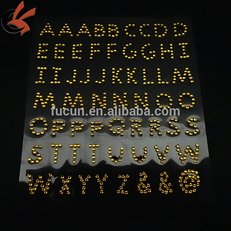letter A-Z Cards And Invitations Self-adhesion Crystal acrylic rhinestone Sticker