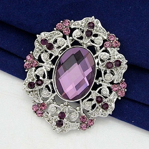 2018 New style Fashion Vintage crystal rhinestone brooch for wedding invitations