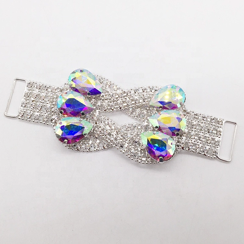 Amazing design gorgeous style diamante ab glass stone hip bikini connector