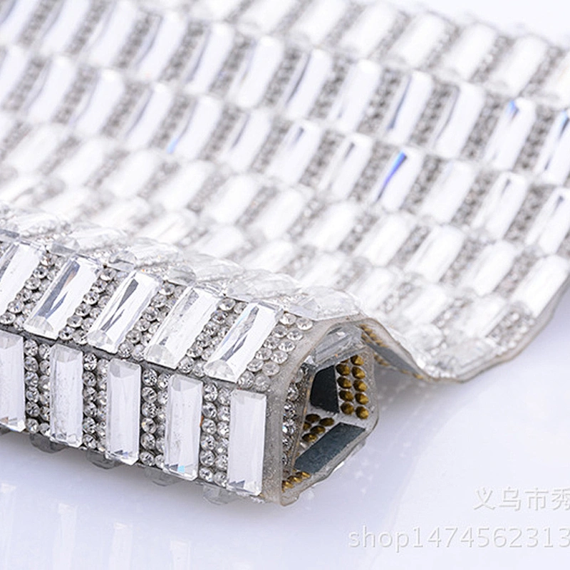new design fashion bridal crystal hot fix rhinestone mesh for decoration
