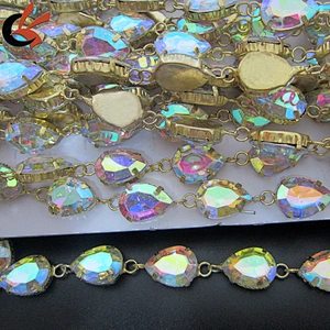 Handmade  AB clear resin Rhinestone Trim