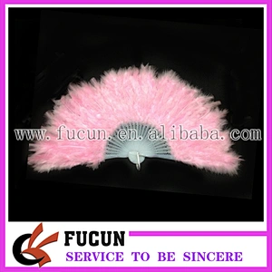 28 pieces plastic skeleton dancing white feather fan