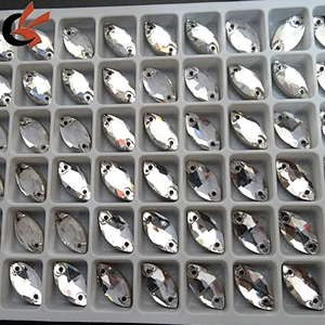 sew on eye crystal glass stone for wedding dress decoration