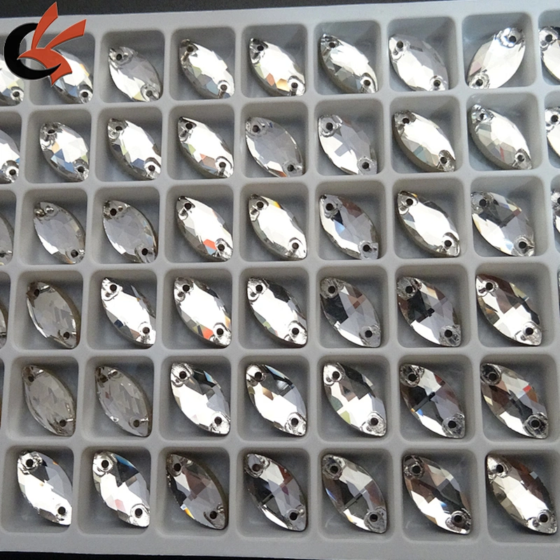 sew on eye crystal glass stone for wedding dress decoration