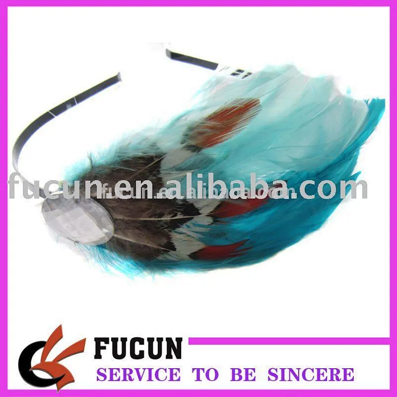 fashion Pink feather hair accessories headband for women