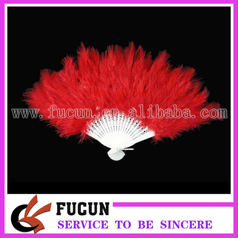 white feather fan(21pcs plastic skeleton )