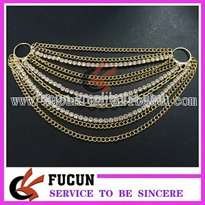 Hot sale gold plated wholesale diamond/rhinestone bikini connectors