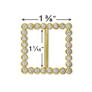 Large Rectangle Rhinestone Ribbon Slider Buckles for Wedding Chair Decoration