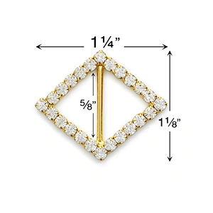 Large Rectangle Rhinestone Ribbon Slider Buckles for Wedding Chair Decoration