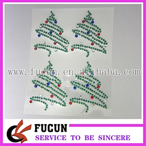 2015 crystal acrylic rhinestone christmas tree sticker decorations