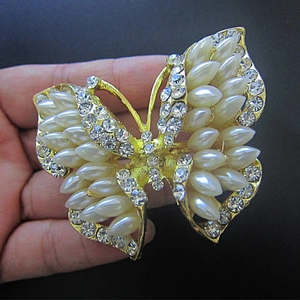 bulk gold butterfly animal shape beads rhinestone napkin ring holder