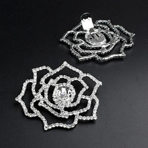 New design high-heeled shoes buckle women unique crystal clip shoe buckles for sale