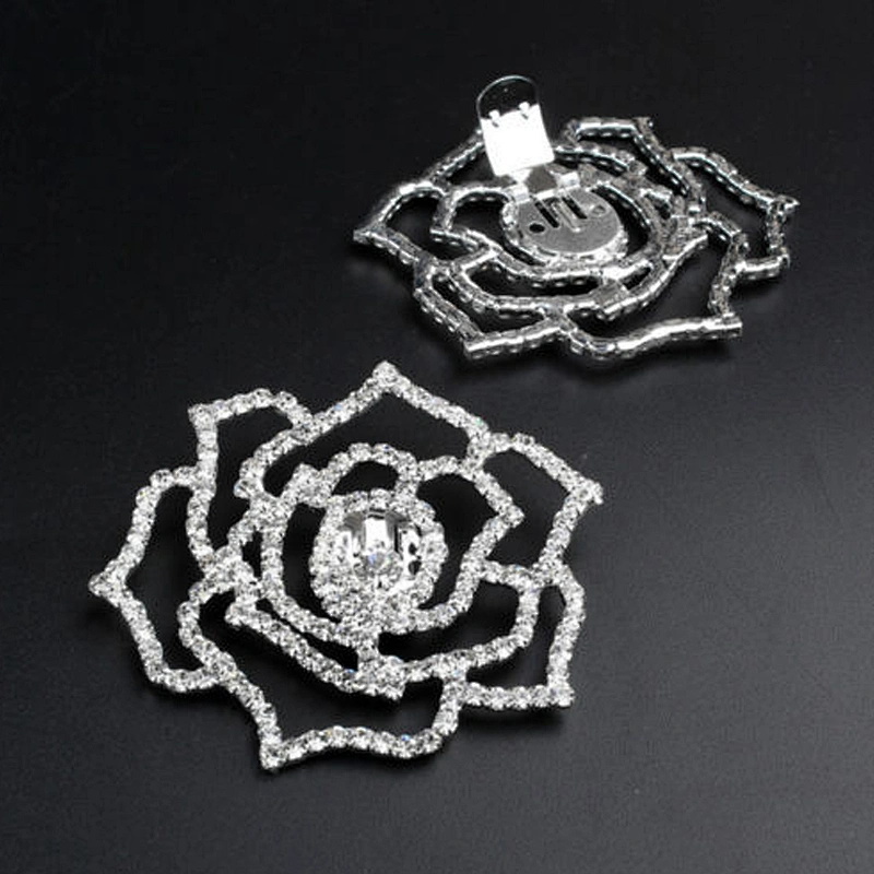 New design high-heeled shoes buckle women unique crystal clip shoe buckles for sale