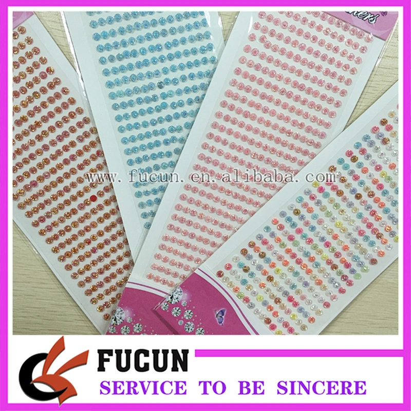 custom acrylic rhinestone jewel sticker long strip self adhesive pearls and rhinestone stickers