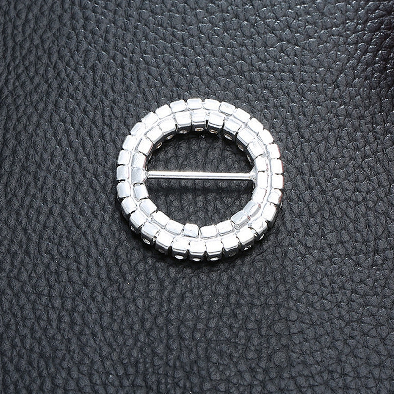 wedding two rows clear diamond round ribbon decorative rhinestone buckles for invitation