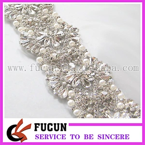 new arrival beaded crystal rhinestone trimming sash