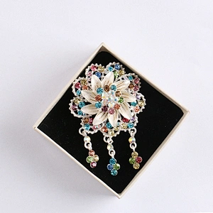 Costume Jewelry Muslim women head-dresses decorative colored brooch