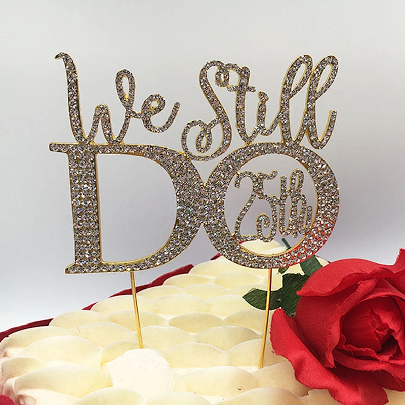 2019 new arrivals Bling Crystal Rhinestone  cake topper for party decorations
