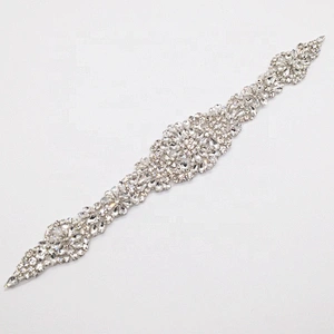 Good Quality Iron On Rhinestone Backing Patch Crystal Embellished Belt Rhinestone Applique Piece
