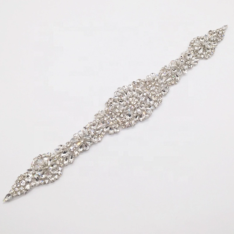 Good Quality Iron On Rhinestone Backing Patch Crystal Embellished Belt Rhinestone Applique Piece