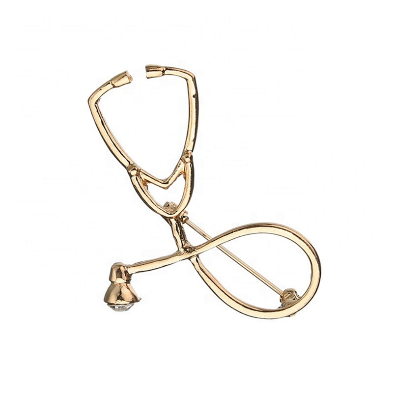 wholesale rhinestone doctor stethoscope brooch