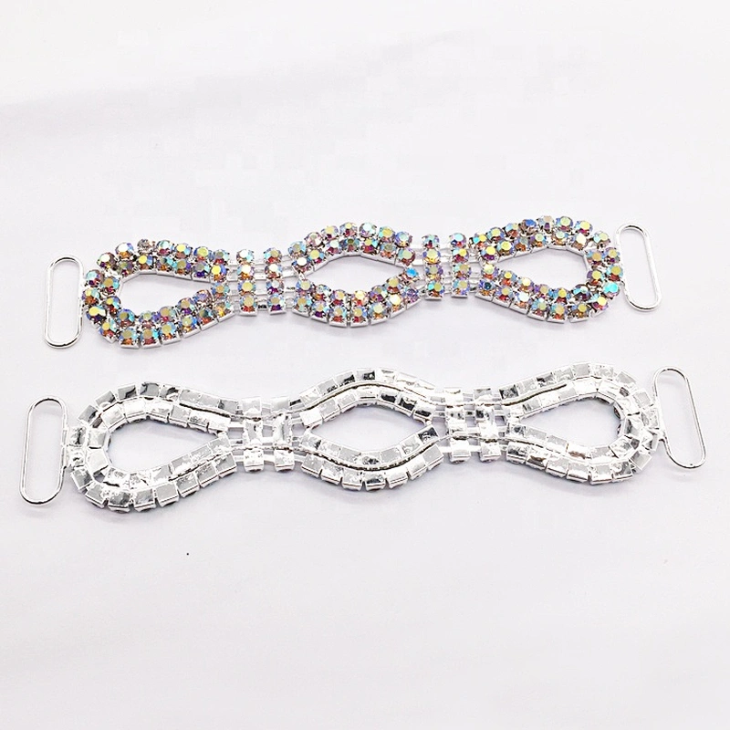 Customize bling rhinestone ab designs women crystal pave bikini connector