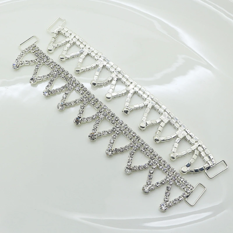 Fashion Wholesale Metal Accessories bling Crystal Diamond Bikini Connectors
