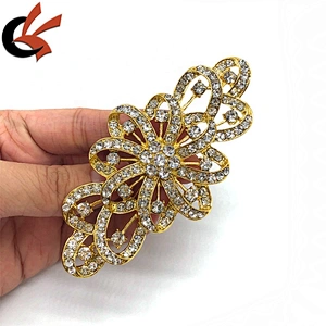 large unique crystal gold silver rhinestone brooches