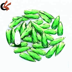 10 *30mm Sew On Crystal Stones Flatback Acrylic Gems for Clothes Crafts