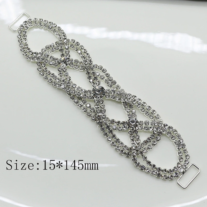 15*145mm new design crystal bikini buckle connector for bikini decoration