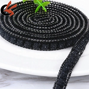 New arrival iron on hot fix rhinestone trimming banding for shoes decoration garment bags