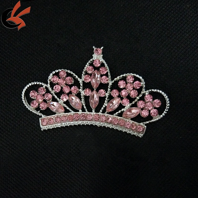 pink acrylic rhinestone crown embellishments