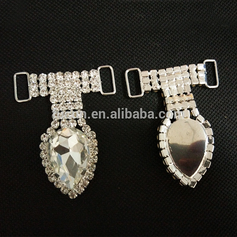2019 Large Drop Glass Rhinestone Bikini Buckle For Swimsuit Decorations