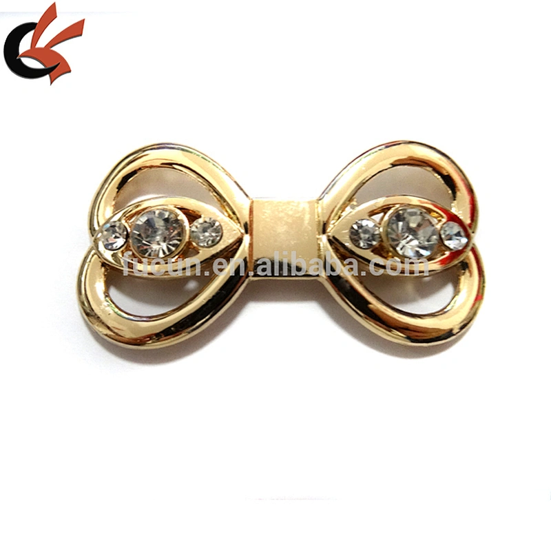 gold plating acrylic and rhinestone Wedding Bridal Shoe clips