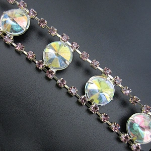 fashion flower rhinestone trim beaded trim for wedding dress decorations