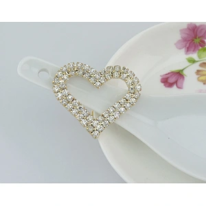 heart style gold plated crystal napkin ring for Dinner PartyTable Decoration