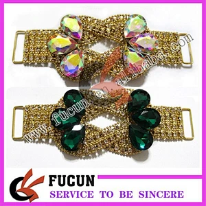 wholesale colorful rhinestone connectors for swimwear