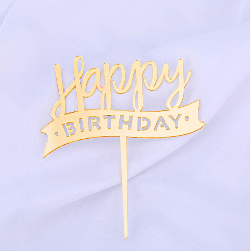Birthday party favors gifts colors acrylic cake topper for cake decoration