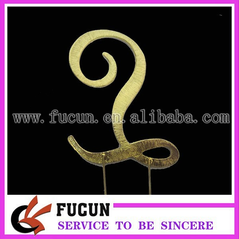 gold bling rhinestone letter L cake topper for cake decoration