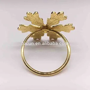 Wholesale fashion design Metal gold plating Napkin Ring for wedding