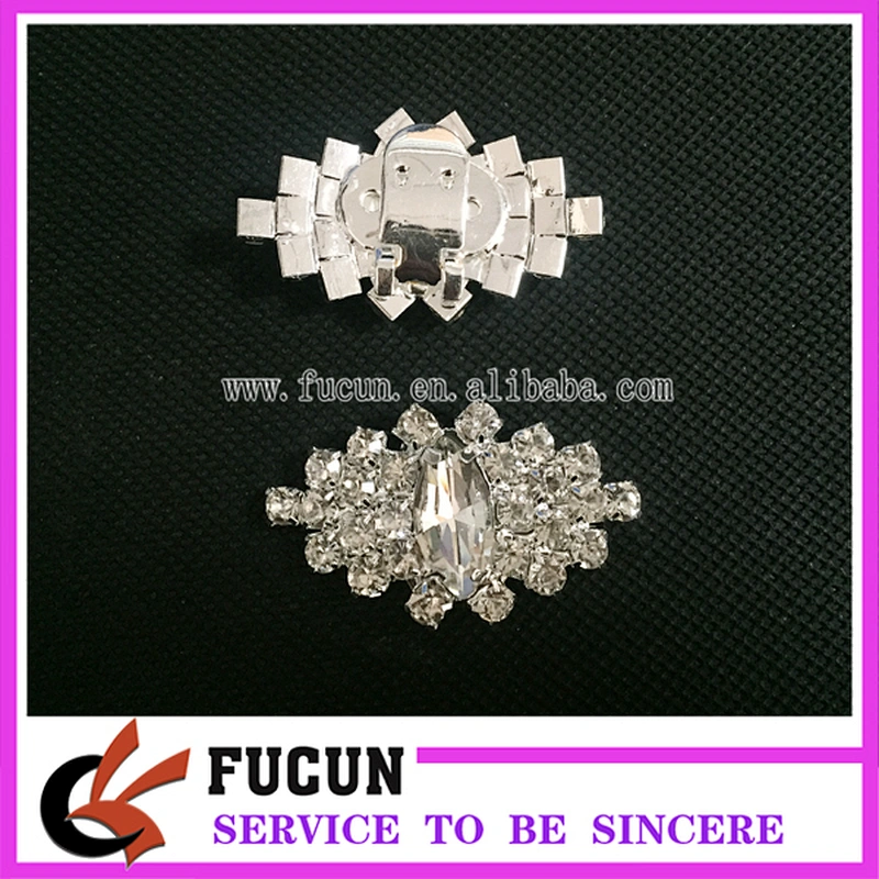 Decorative crystal stone antique shoe buckles shoes heel accessories for women shoes