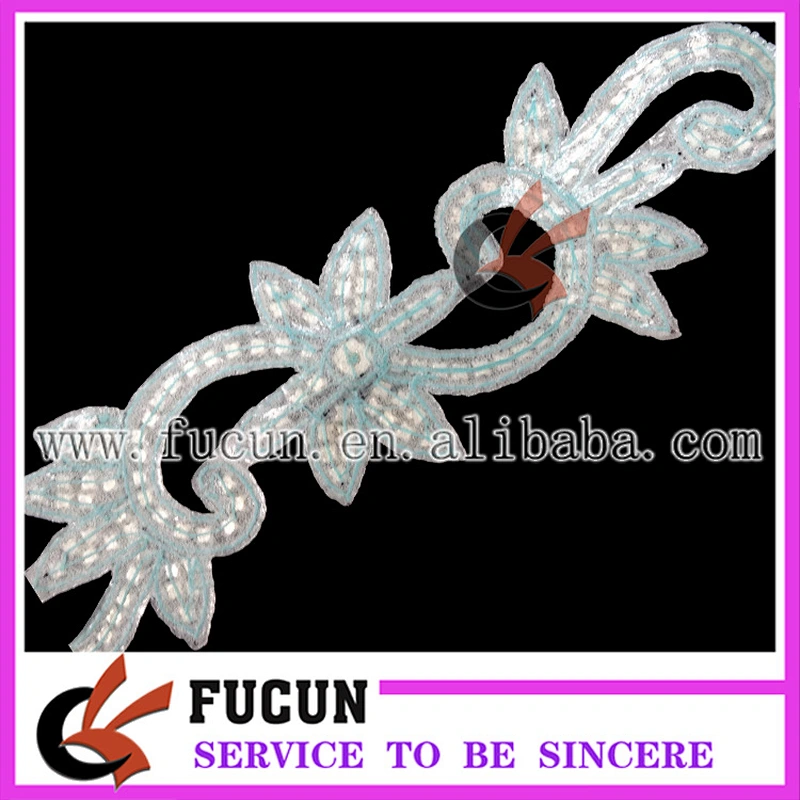 Fashion wedding dress decorations rhinestone beads appliques to sew